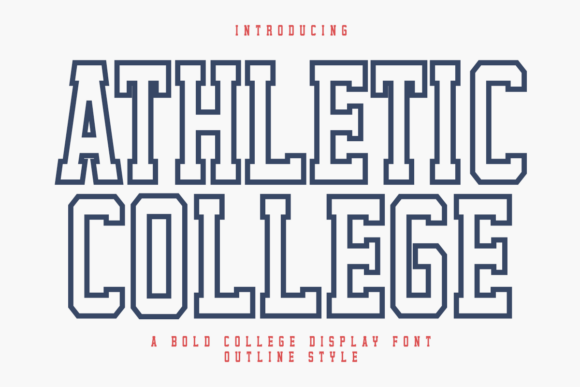 Athletic College Outline Font for Bold Branding