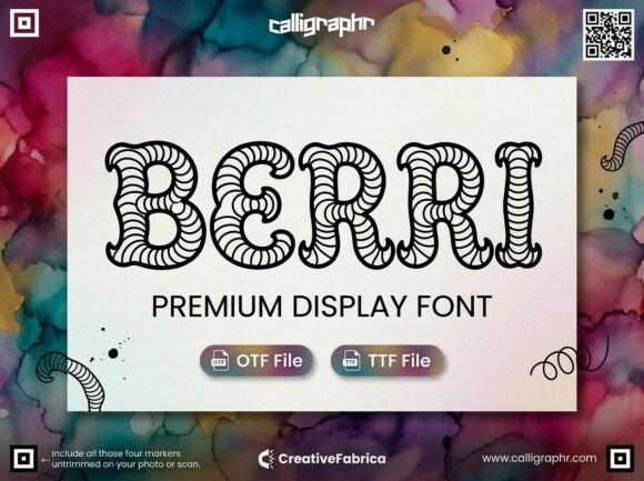 Berri Typeface for Bold Creative Branding
