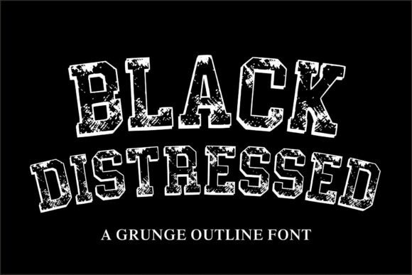 Black Distressed Font for Bold Editorial Design