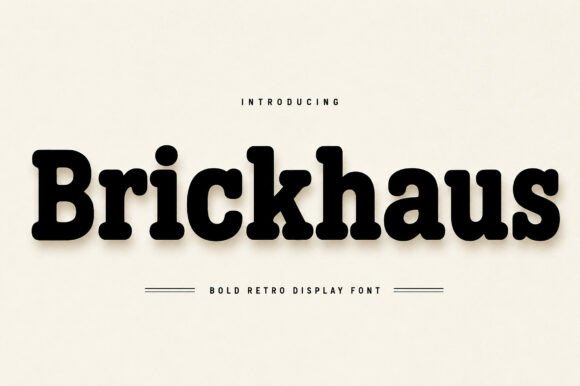Brickhaus: The Bold Retro Display Font for Modern Designers