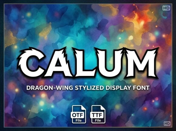 Calum: A Bold Display Typeface for Makers