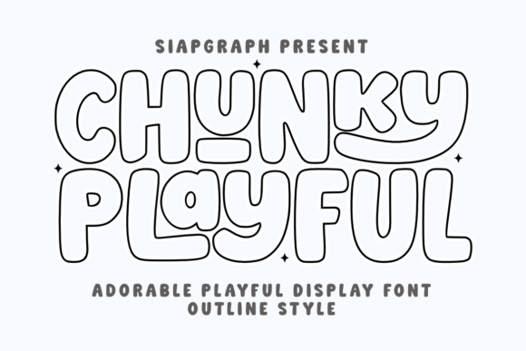 Chunky Playful Outline Font for Branding