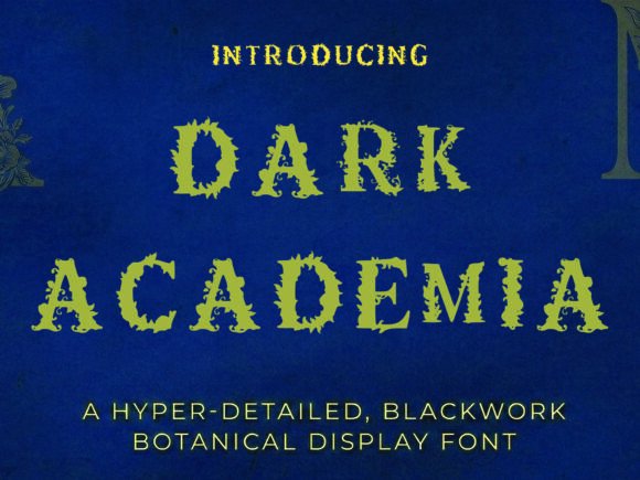 Dark Academia Font for Editorial Design