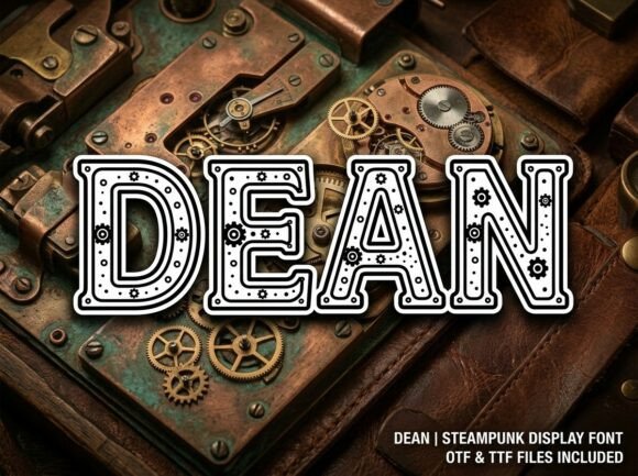 Dean Typeface for Bold Steampunk Branding