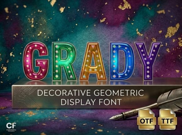 Grady: A Royal Display Font for Editorial Design