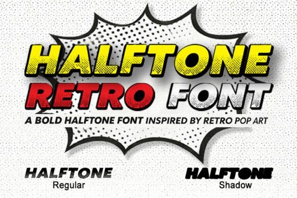 Halftone Retro Font for Bold Display Design