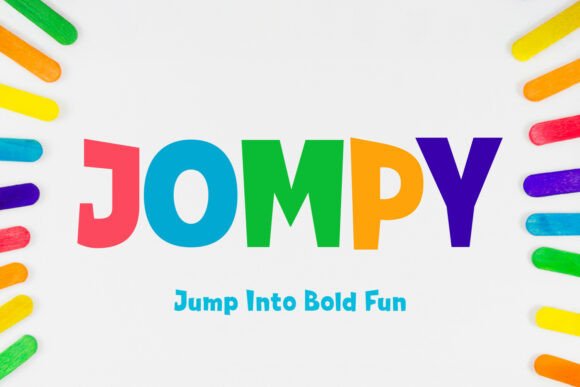 Jompy: A Bold Display Font for Playful Brands