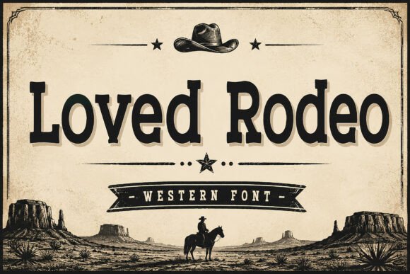 Loved Rodeo: A Bold Western Display Font for Crafters