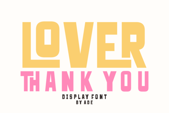 Lover Thank You Font for Small Business Branding