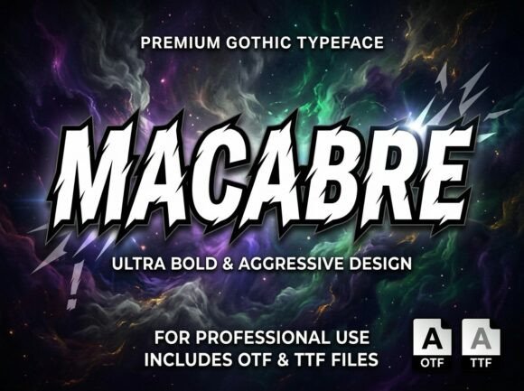 Macabre Gothic Font for Bold Craft Designs