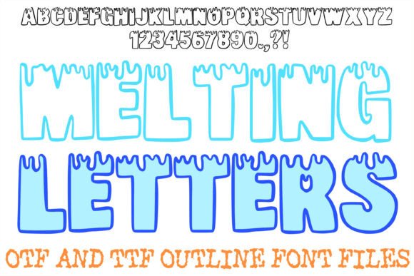 Melting Letters Font for Creative Makers