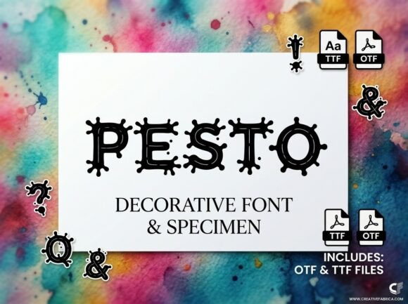 Pesto: A Nautical Display Font for Makers