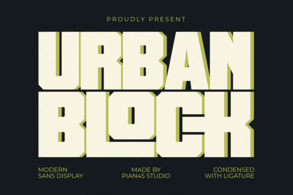 Urban Block: A Bold Display Typeface for Modern Editors