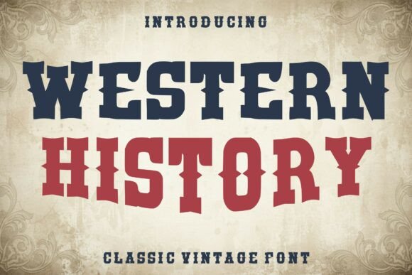 Western History Font for Vintage Craft Projects