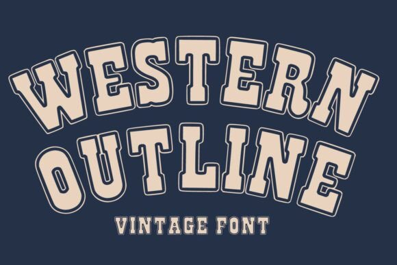 Western Outline: A Bold Retro Typeface for Makers