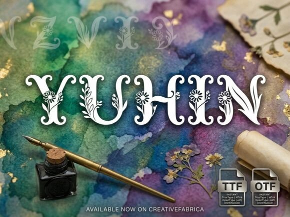 Yuhin: A Decorative Display Font for Editorial Design